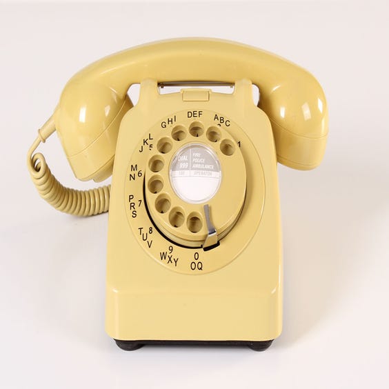 image of Mustard period telephone