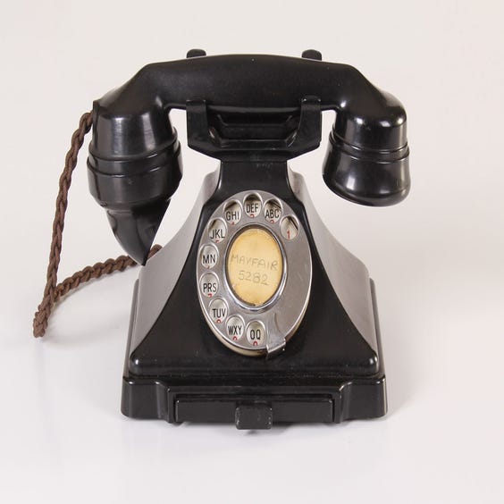 image of Black period telephone