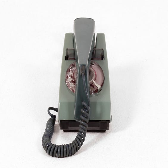 image of Vintage teal 1970s telephone