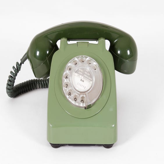 image of Two-tone moss green telephone