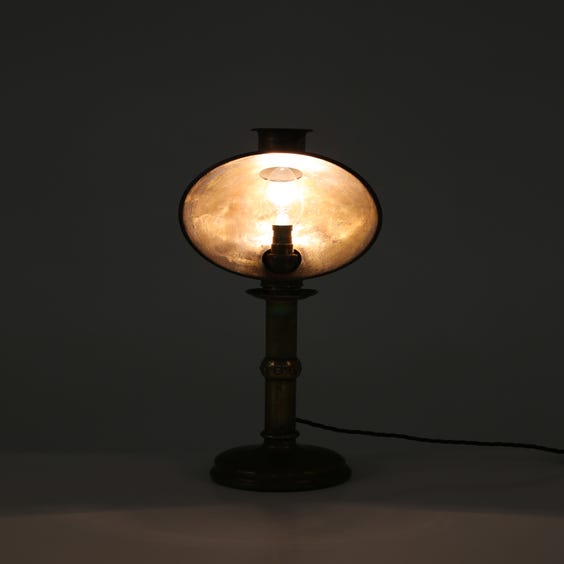 image of Industrial period brass funnel lamp