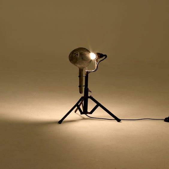 image of Industrial metal recycled pan lamp