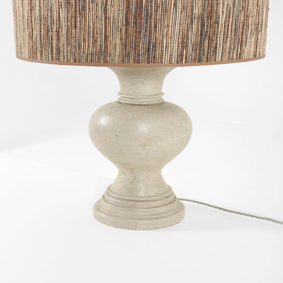 image of Grey concrete effect urn lamp