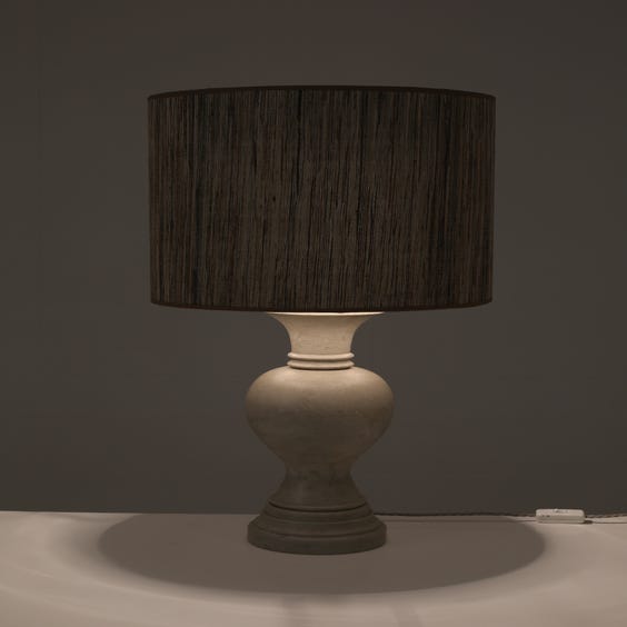 image of Grey concrete effect urn lamp