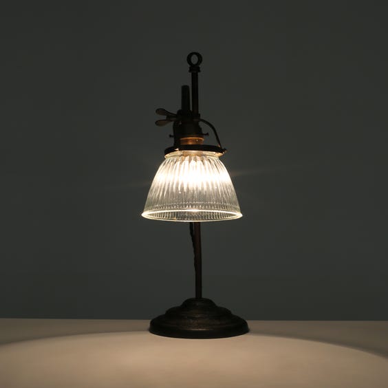 image of French pressed glass lamp