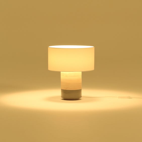 image of Ply wood grey gloss lamp