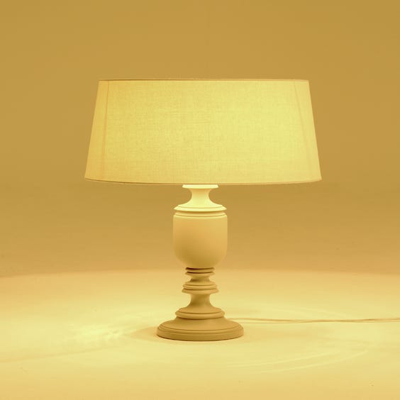 image of Matte grey urn shaped table lamp