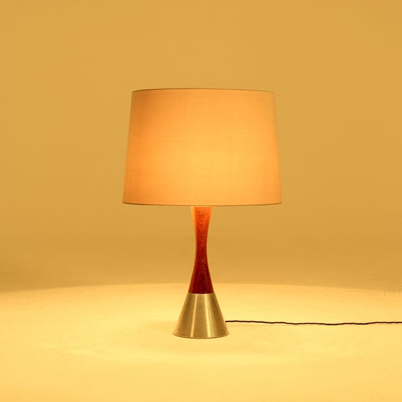 image of Danish rosewood table lamp