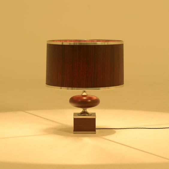 image of Darkwood veneer table lamp