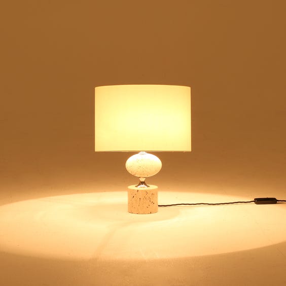 image of Small travertine Barbier lamp