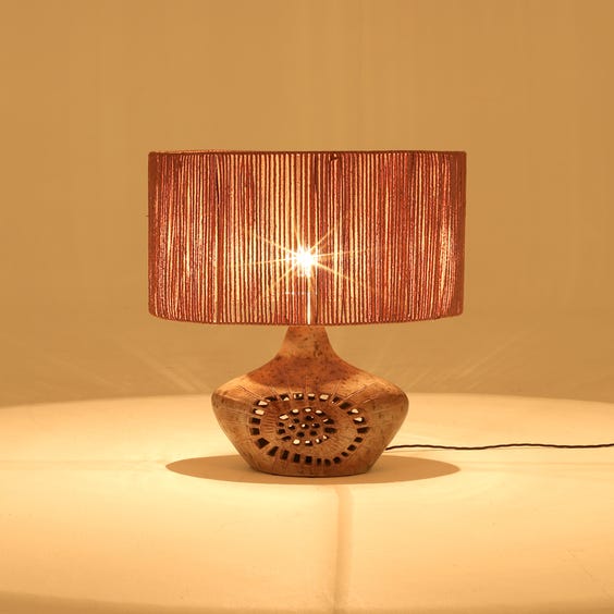 image of Midcentury ceramic cut out lamp