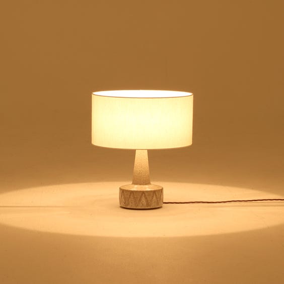 image of Midcentury speckled glazed lamp