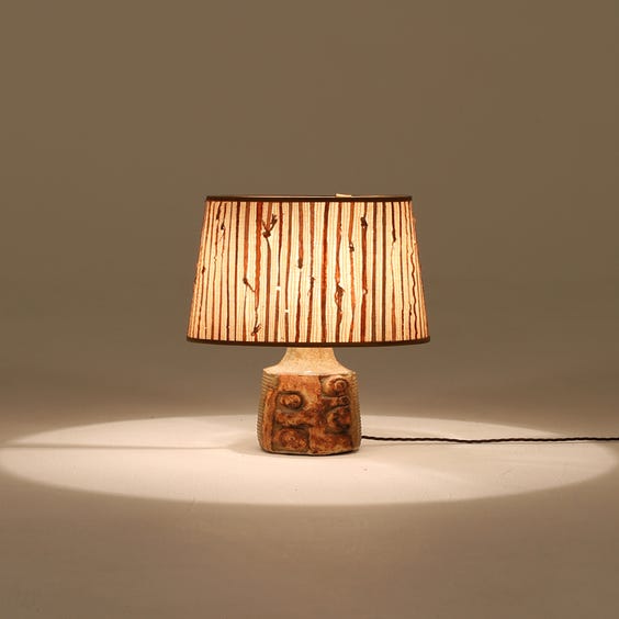 image of Stone lamp with original paper shade