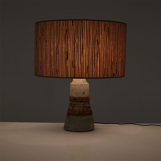 image of Midcentury stoneware table lamp