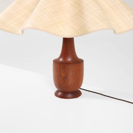 image of Midcentury teak table lamp