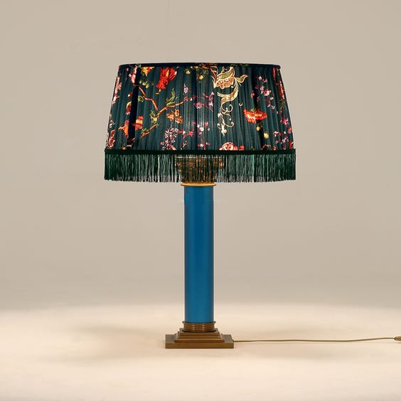 image of Blue Corinthian column lamp