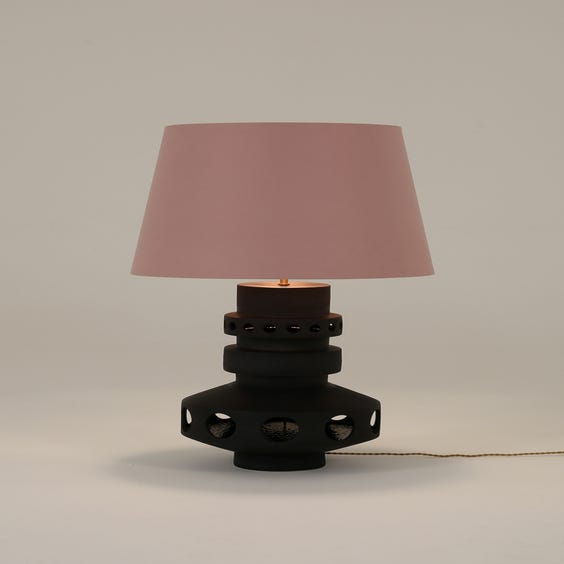 image of Midcentury volcano glazed table lamp