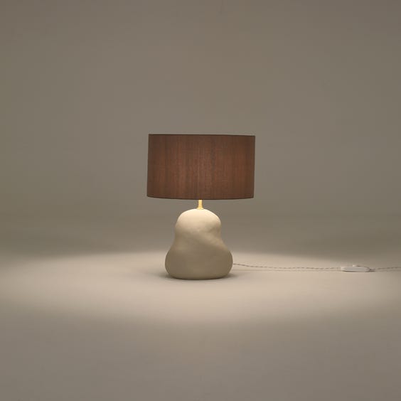 image of Postmodern pale putty table lamp