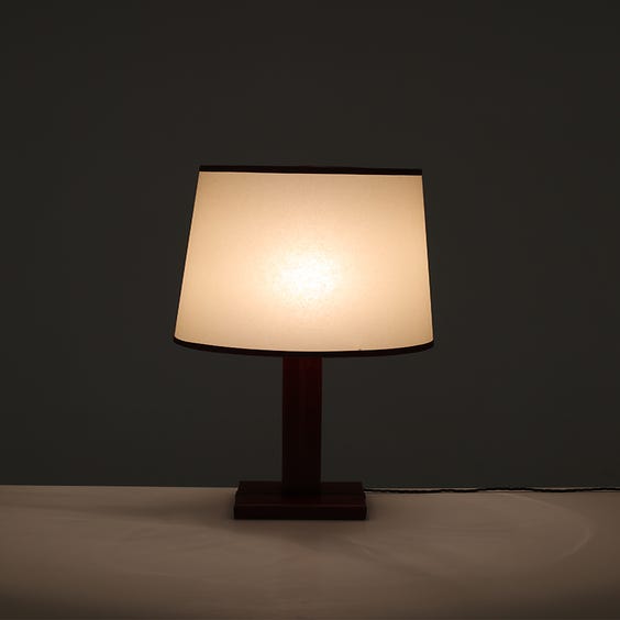 image of Burgundy leather table lamp