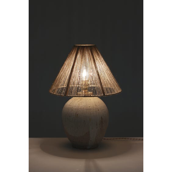 image of French speckled bulbous lamp
