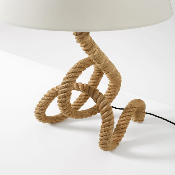 image of 1960's free-form rope lamp