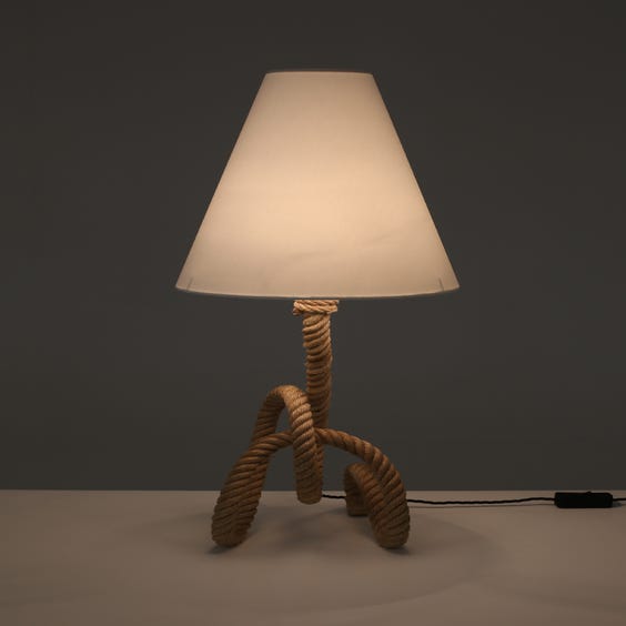 image of 1960's free-form rope lamp