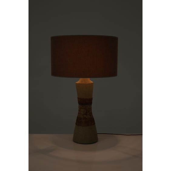 image of Midcentury Bernard Rooke stoneware lamp