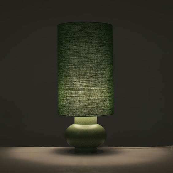 image of Postmodern pistachio ceramic table lamp