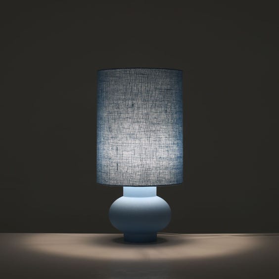 image of Postmodern powder blue ceramic table lamp