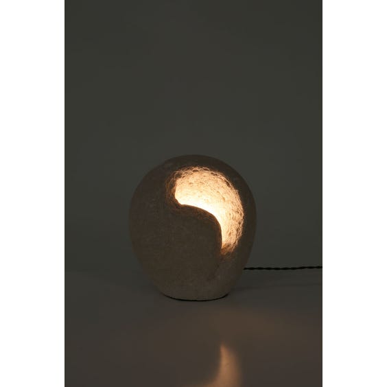 image of Midcentury limestone table lamp