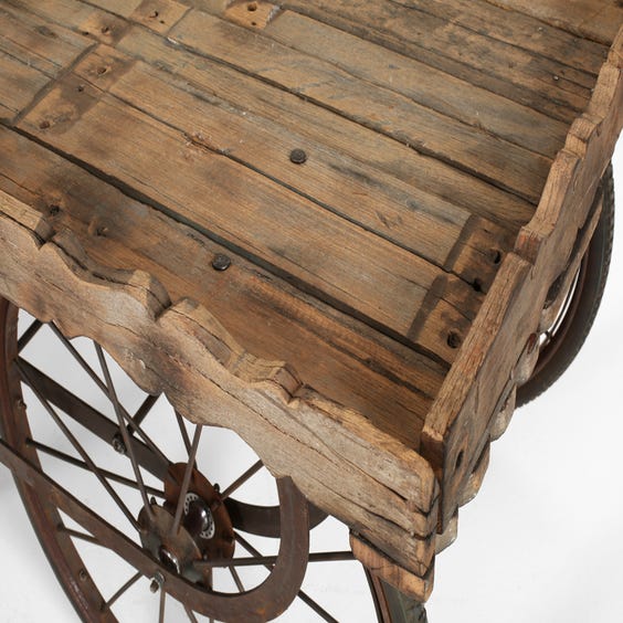 image of Reclaimed wooden display trolley