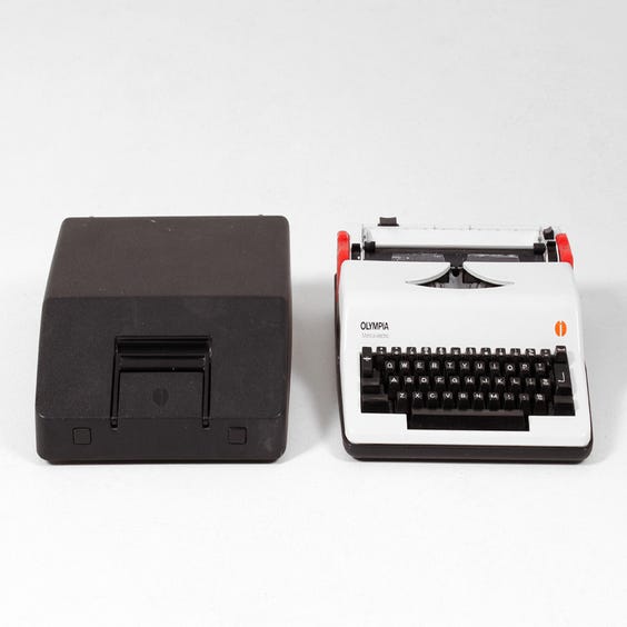image of Vintage white Olympia typewriter